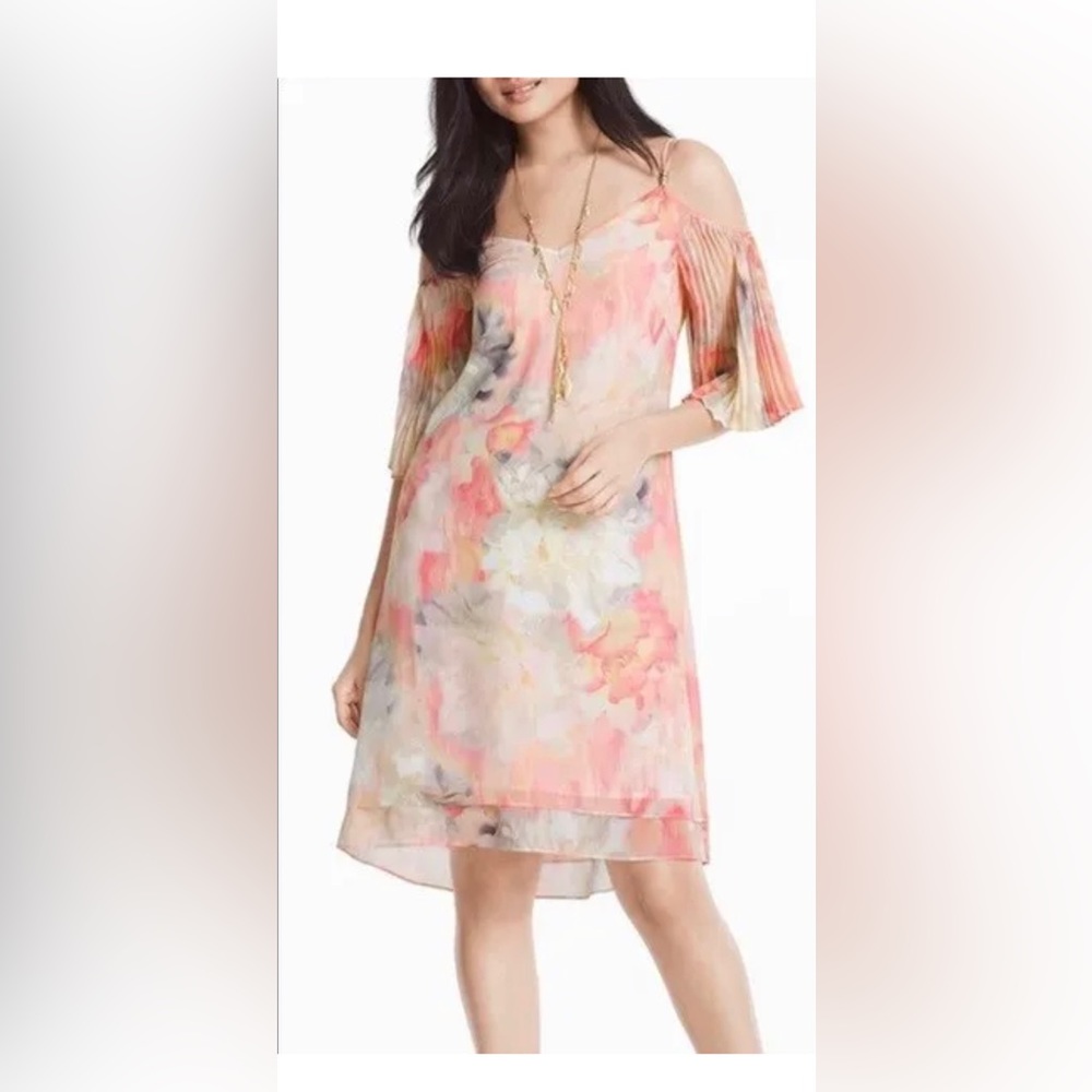 White House Black Market Flutter Sleeve Dress- Size 2 petite